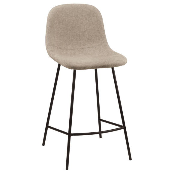 Tabouret de bar en tissu et en métal