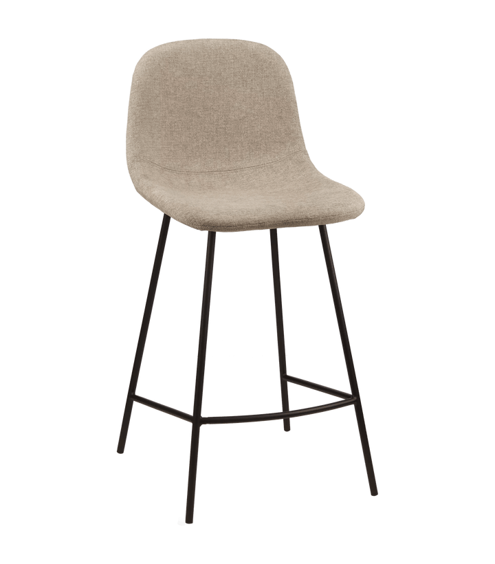 Tabouret de bar en tissu et en métal