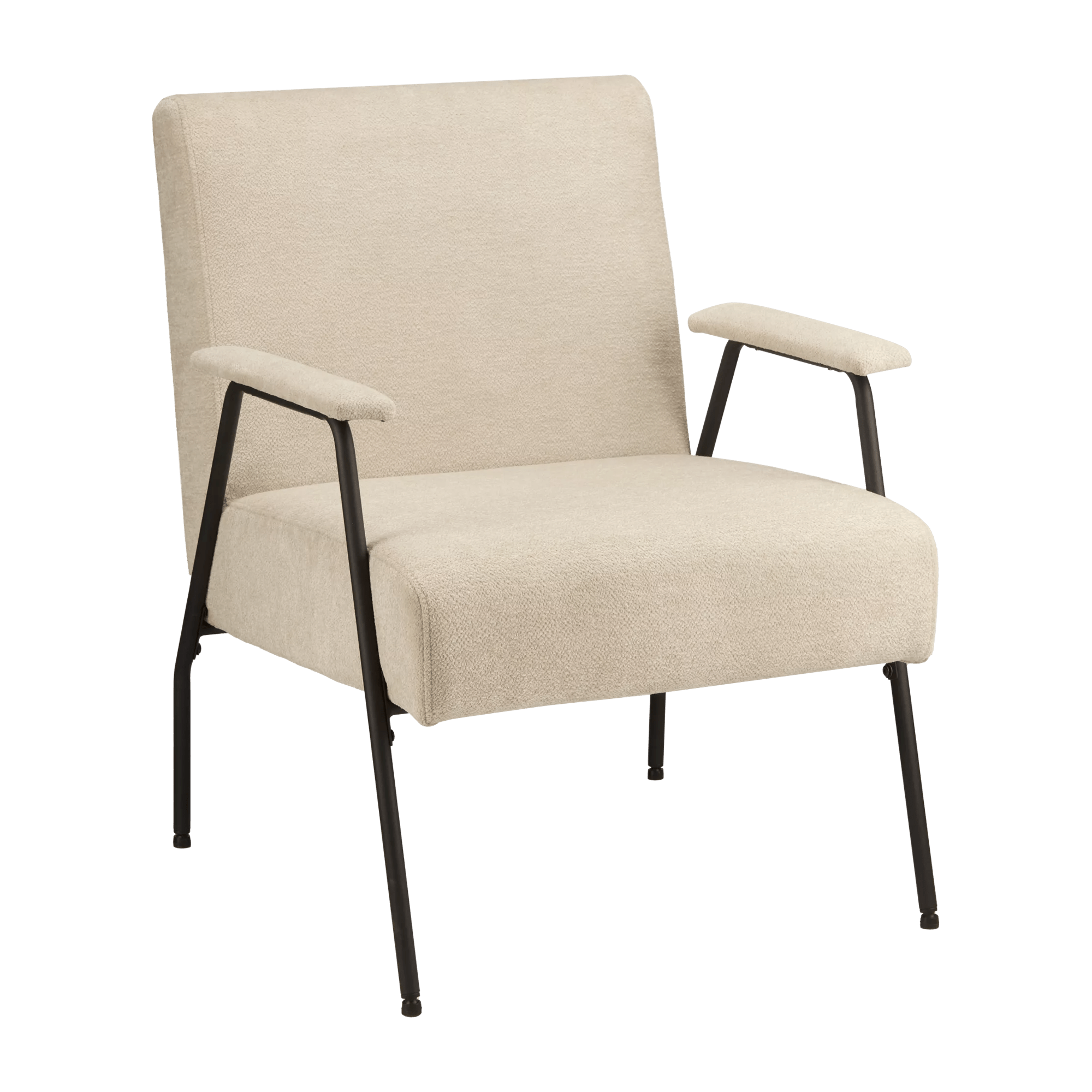 Chaise d'appoint en tissu et en métal