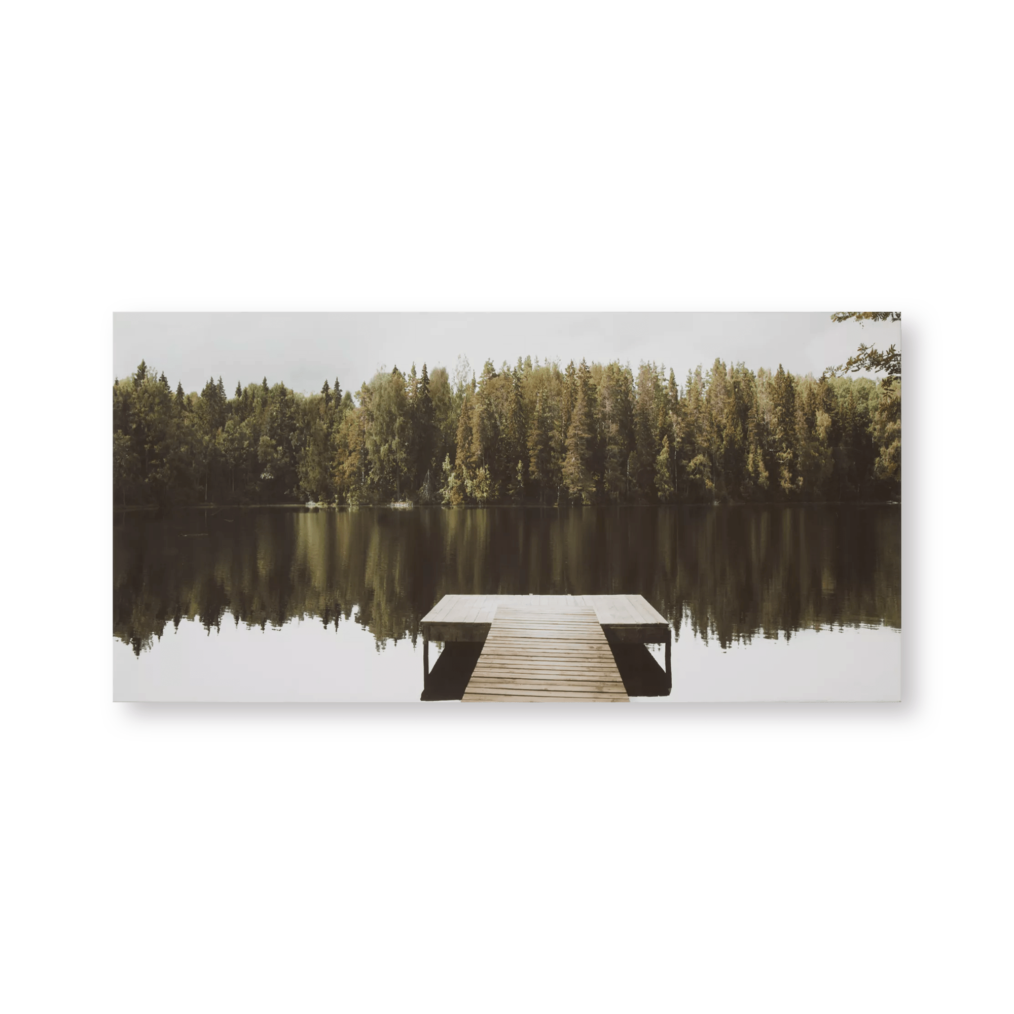 Dock on Lake Printed Canvas