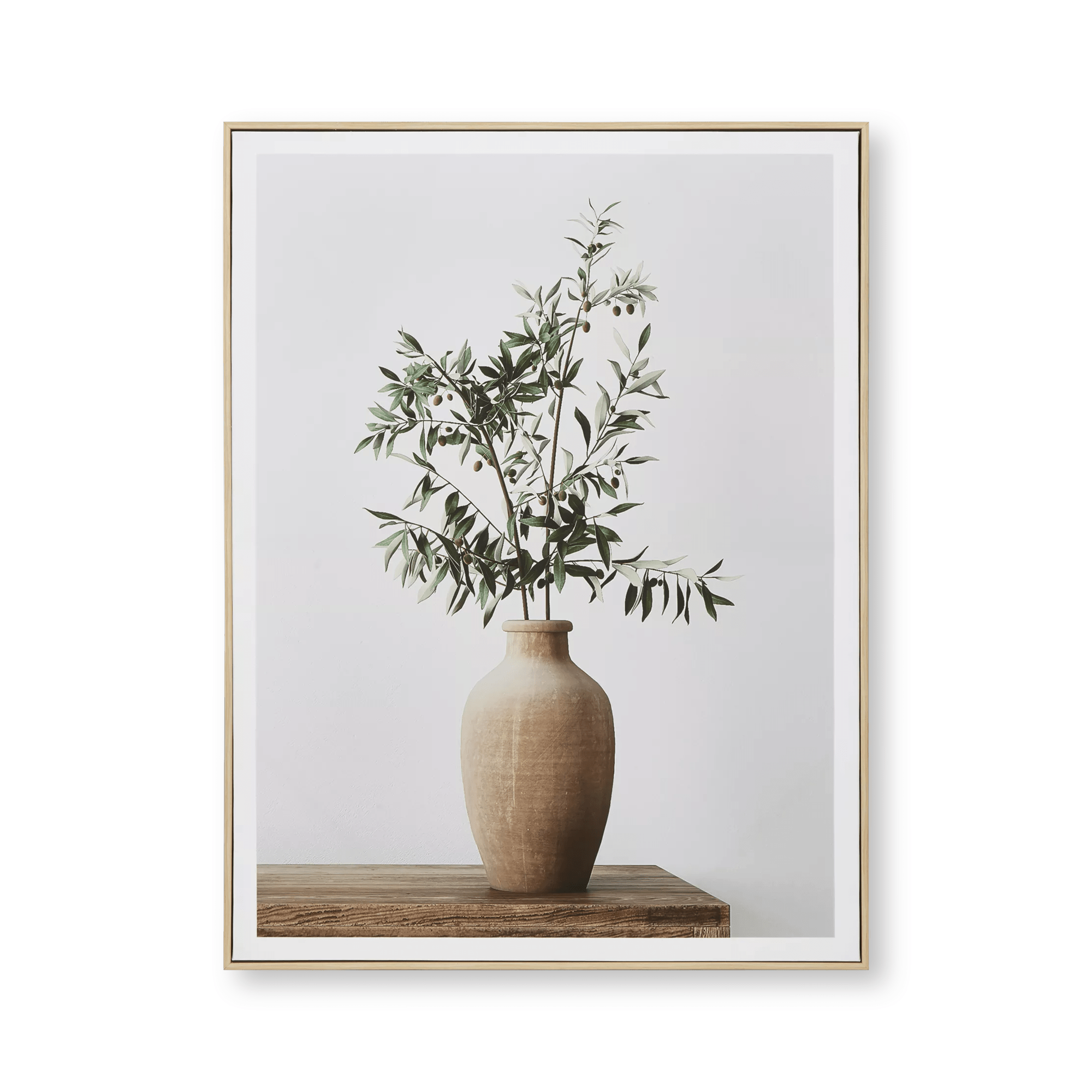 Cadre imprimé fleurs dans un vase