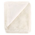 Off White Maddox Faux Fur Throw