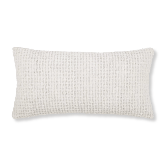 Basc coussin lombaire décoratif en chenille Blanc Cassé