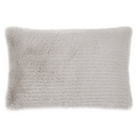 Grey Maddox Faux Fur Decorative Lumbar Pillow