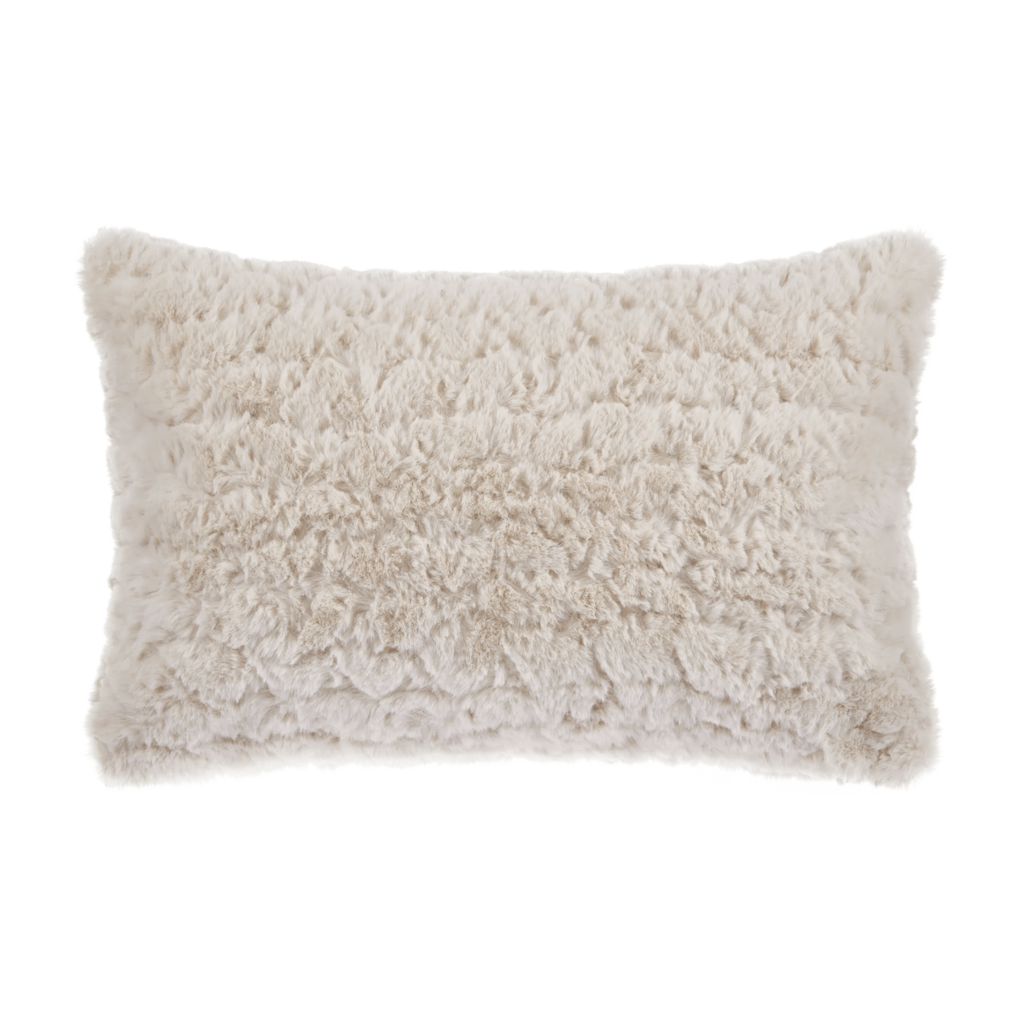 Coussin lombaire décoratif en fausse fourrure de mouton