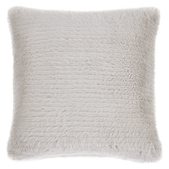 Coussin décoratif en fausse fourrure Maddox Gris