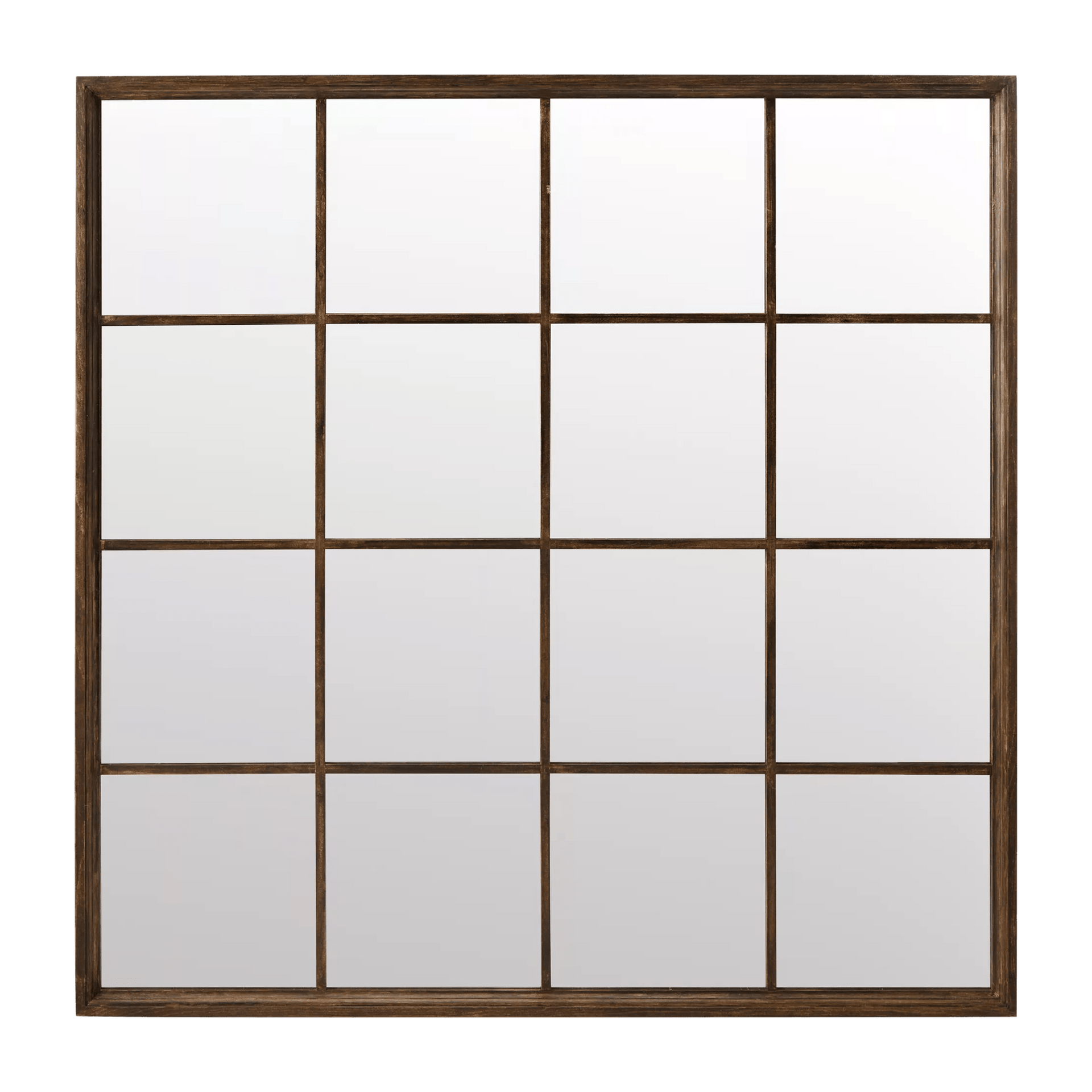 Miroir à carreaux en noyer