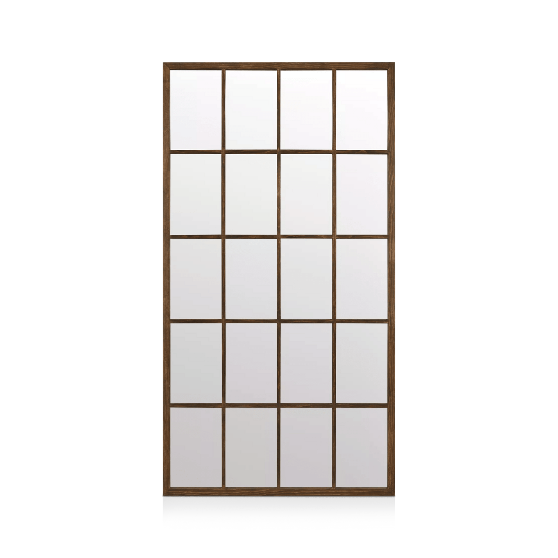 Miroir à carreaux en noyer