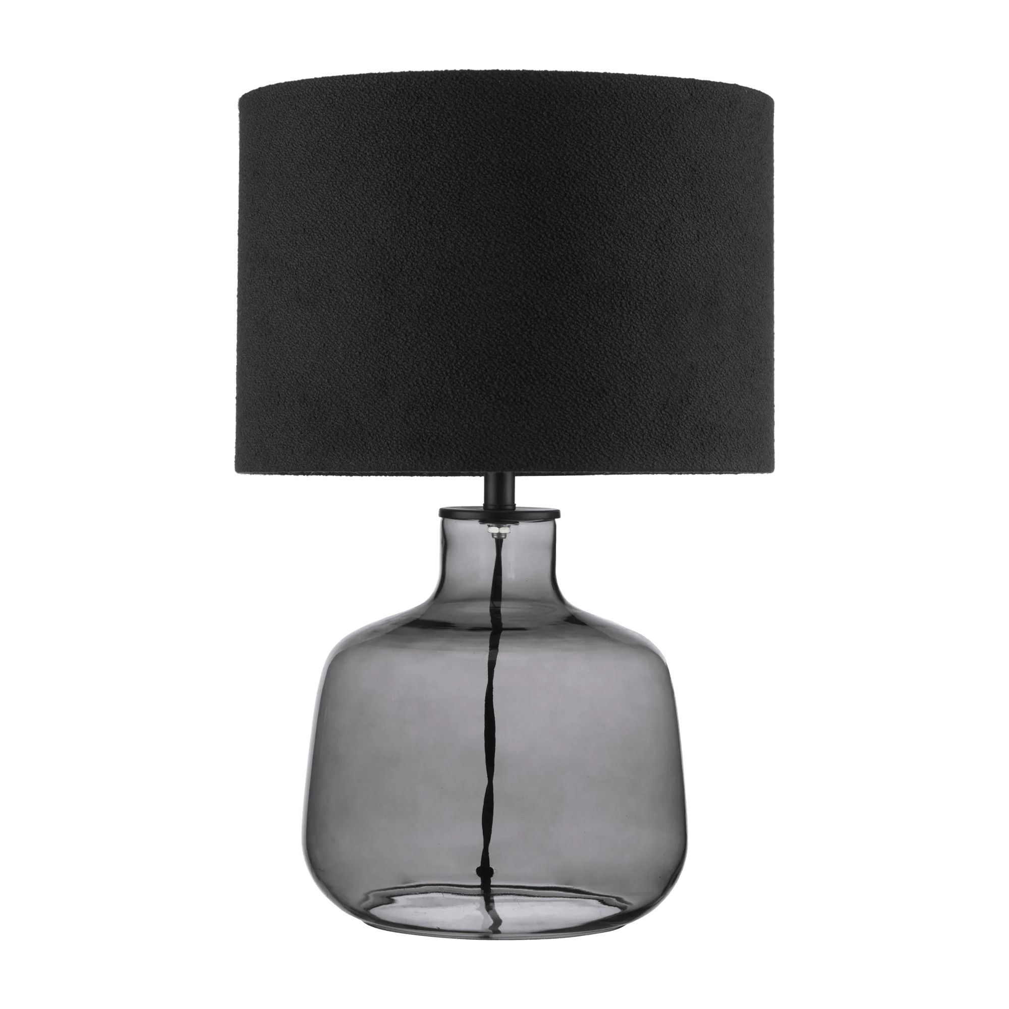 Black Transparent Glass Table Lamp with Shade