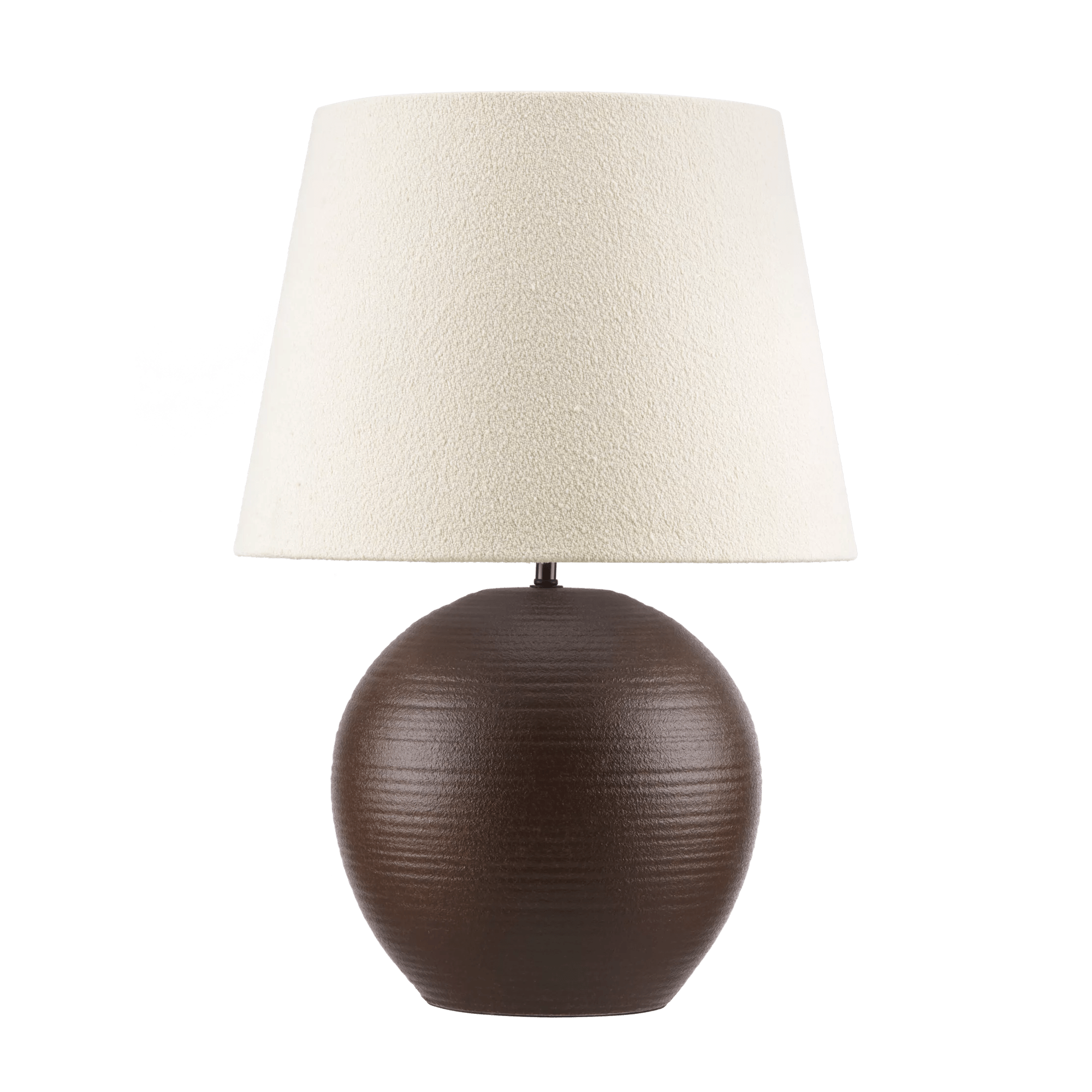 Lampe de table ronde en céramique texturée