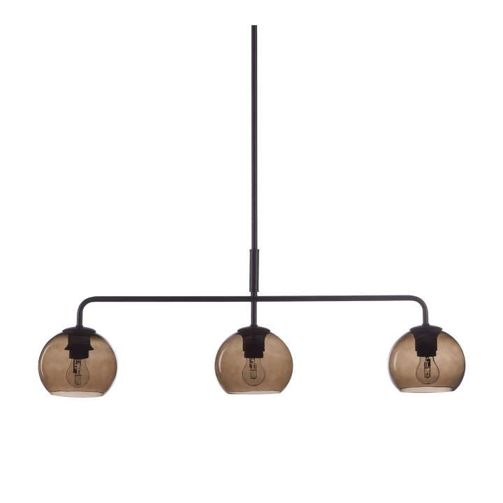 3 Transparent Glass Globe Ceiling Lamp