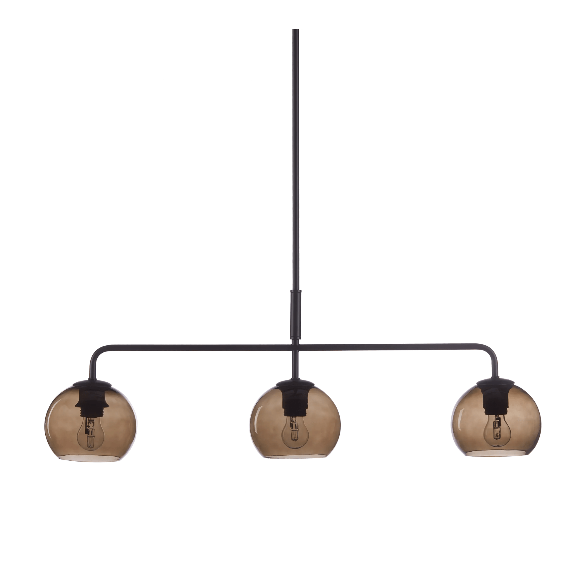 3 Transparent Glass Globe Ceiling Lamp