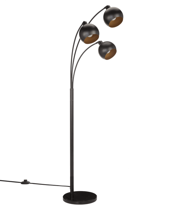 Metal Floor Lamp with 3 Metal Globes