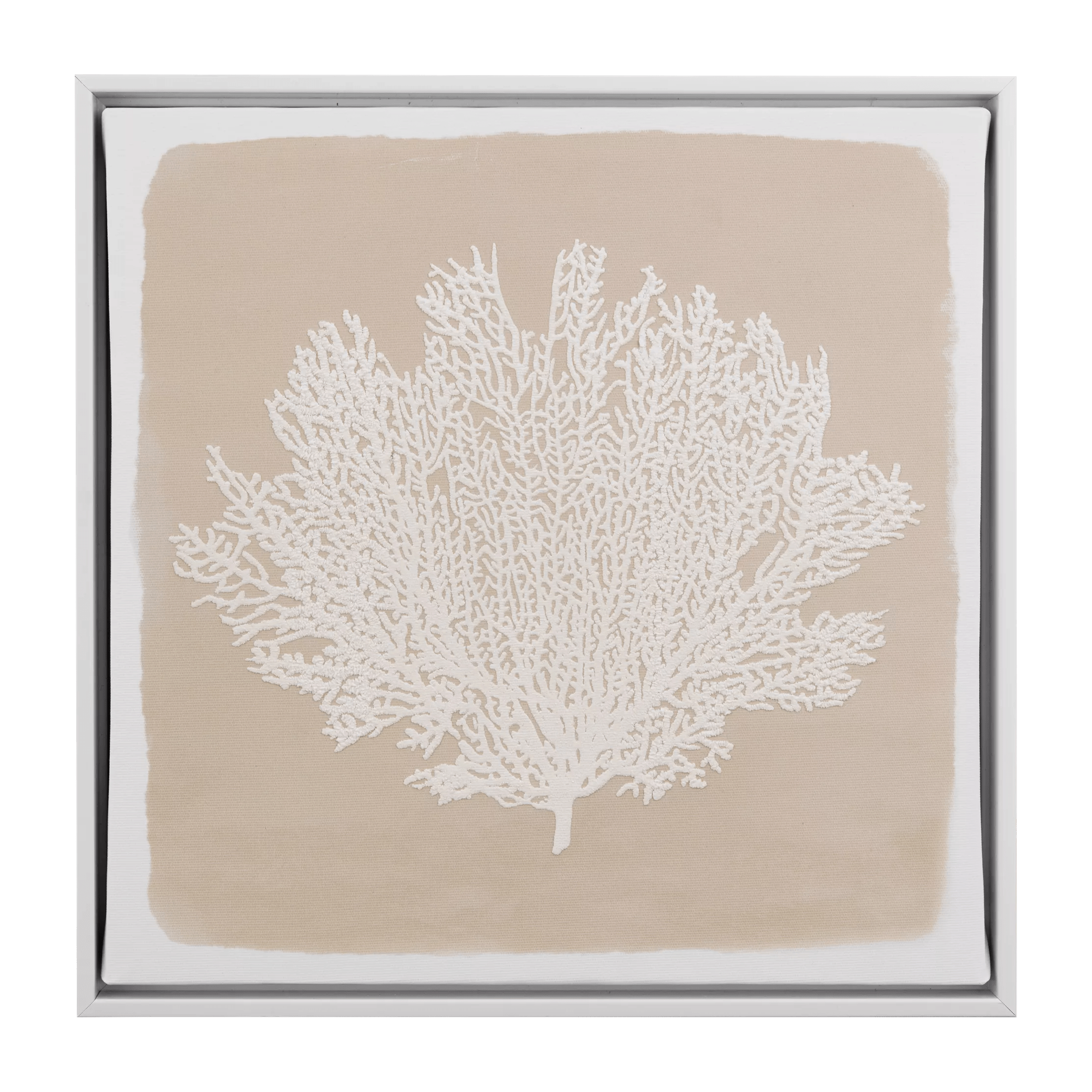 Toile encadrée à imprimé bouffée de corail