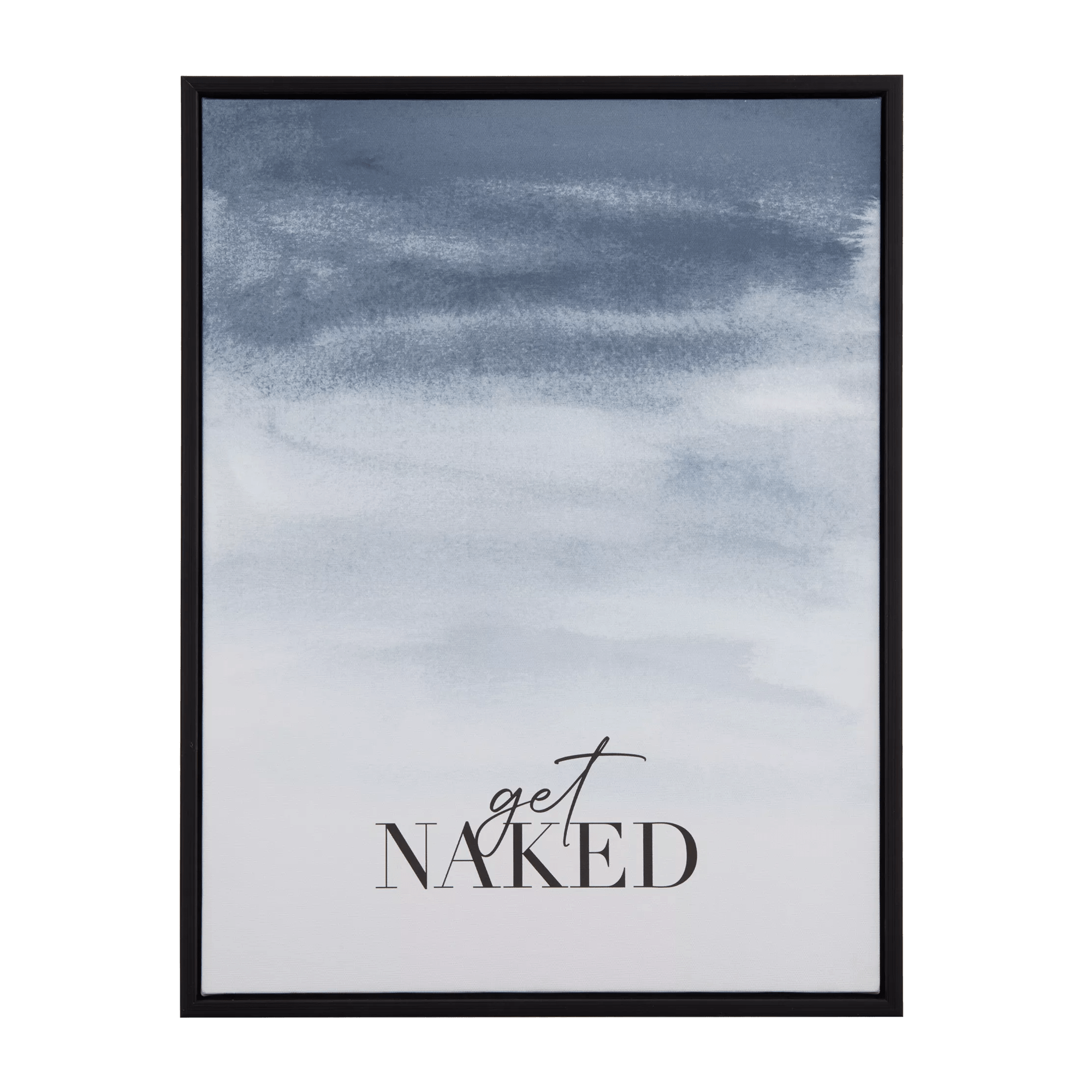 Get Naked Printed Framed Canvas