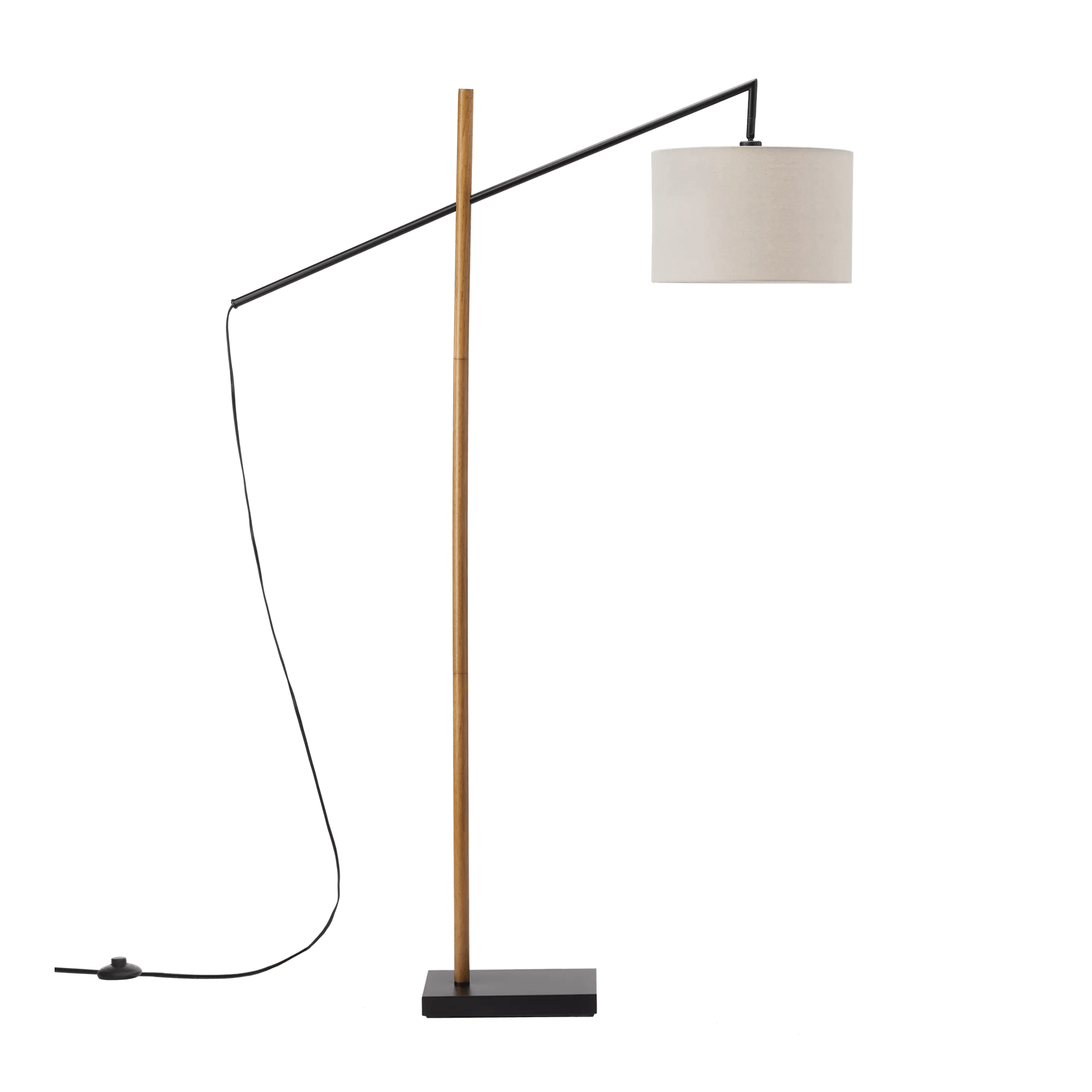 Metal and Wood Floor Lamp