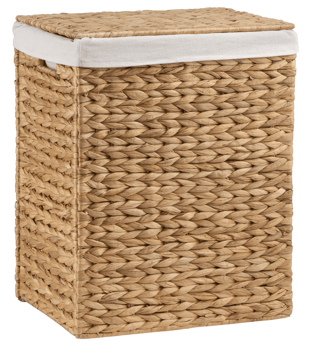 Panier à linge pliable en jacinthe d'eau
