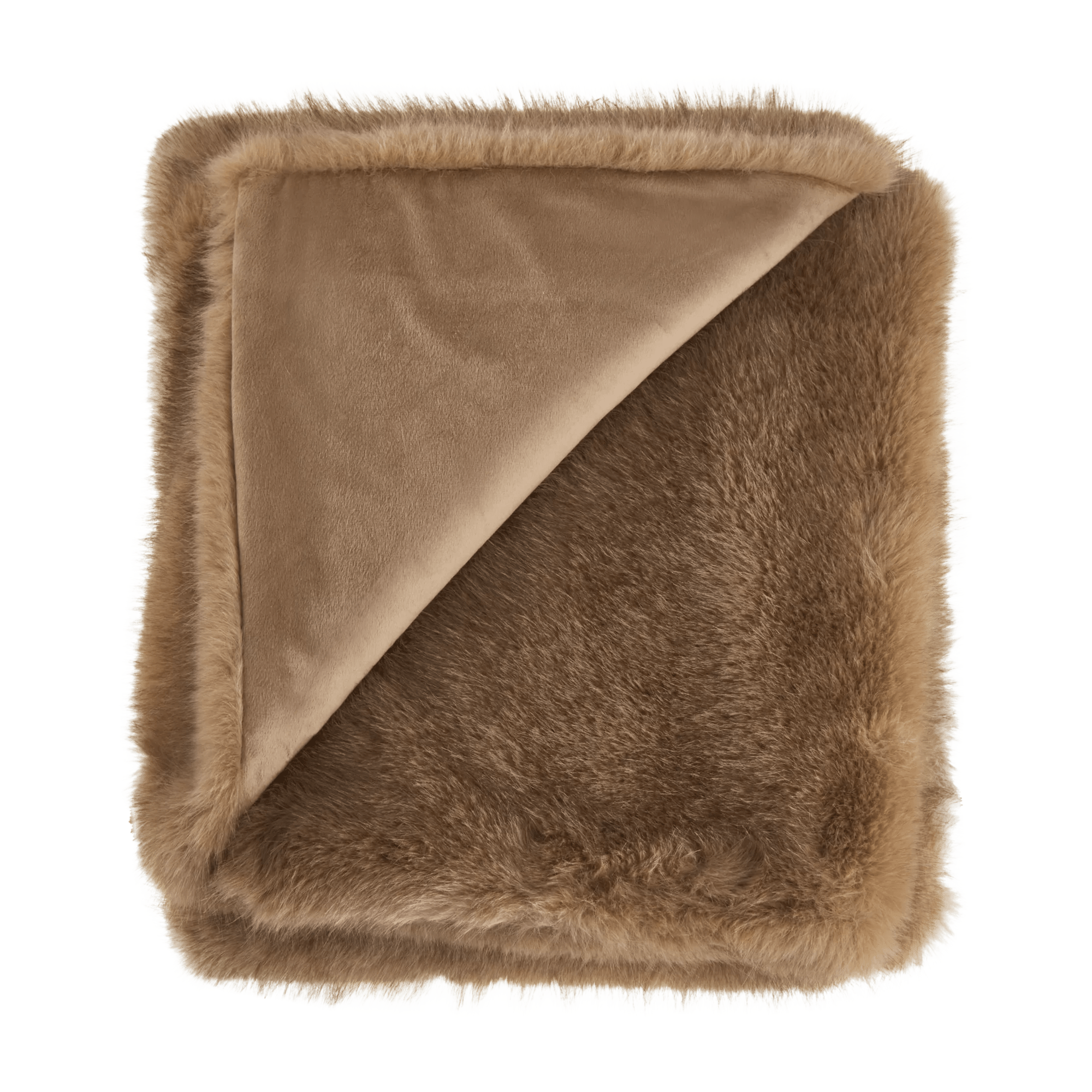 Faux Beaver Fur Throw