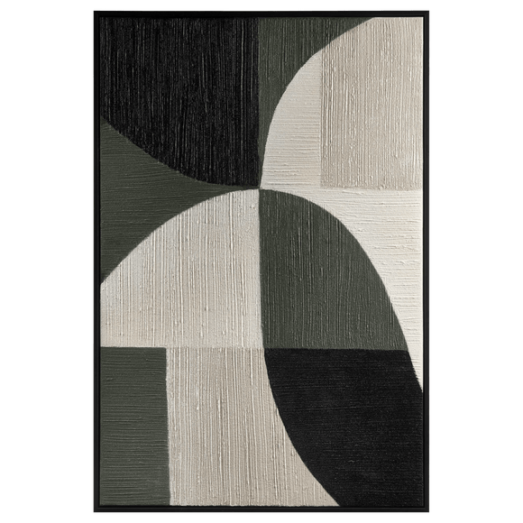 Bloc de couleur vert art encadré abstrait