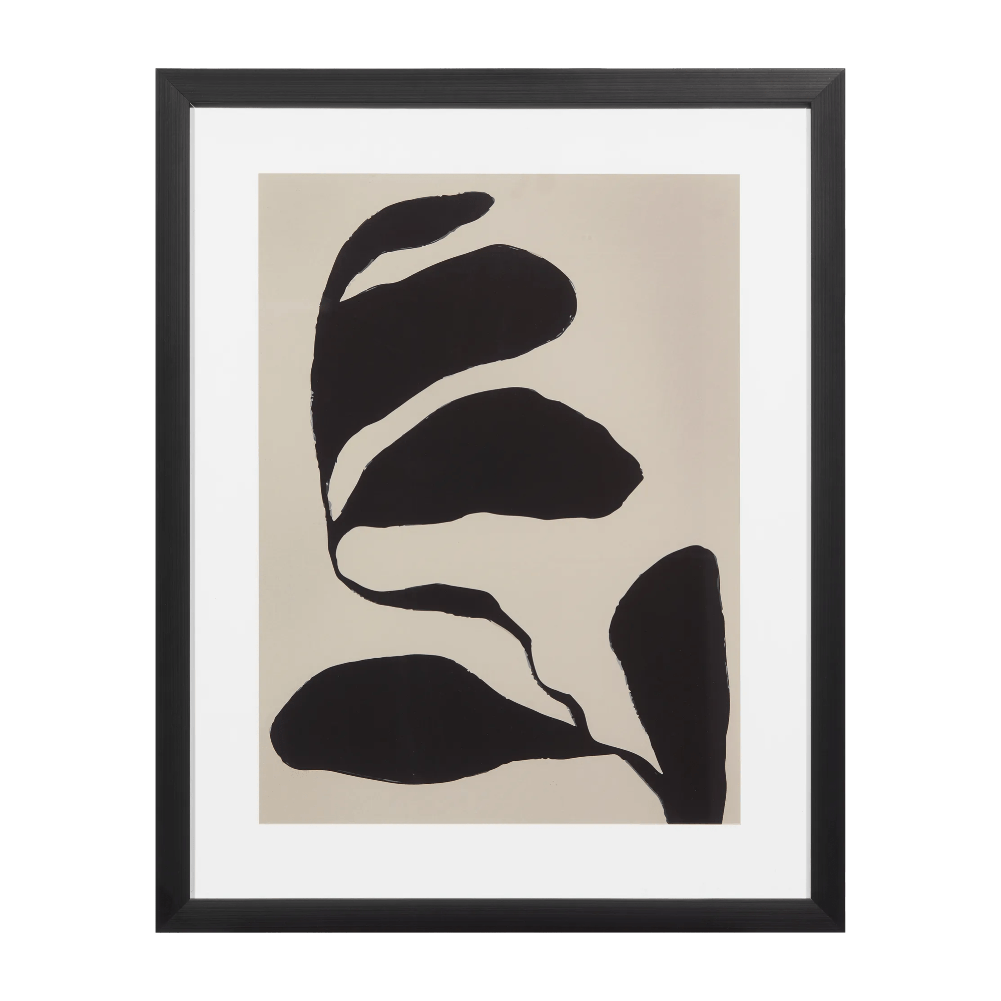 Black Abstract Stem Framed Art