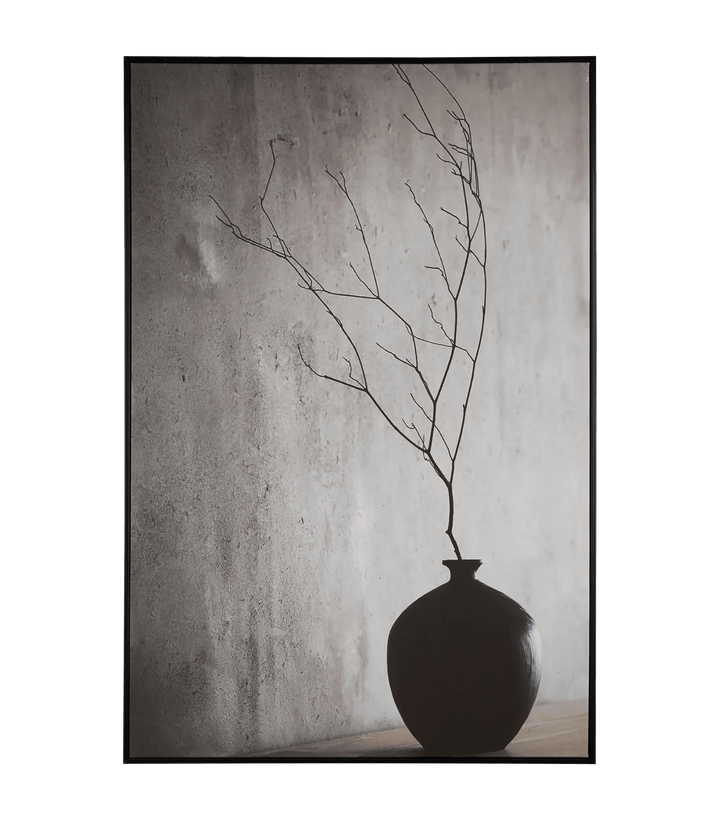 Branch in Black Vase Framed Art