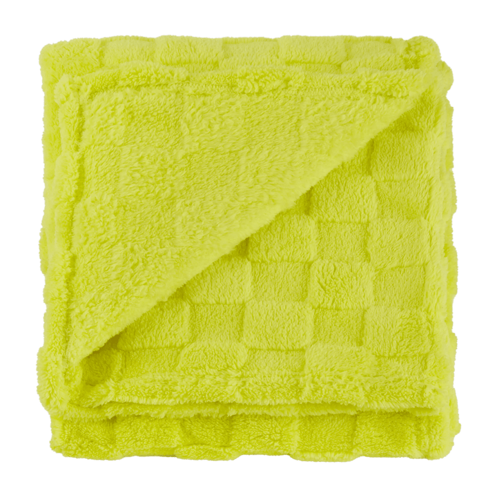 Jeté motif à carreaux en peluche Toyo