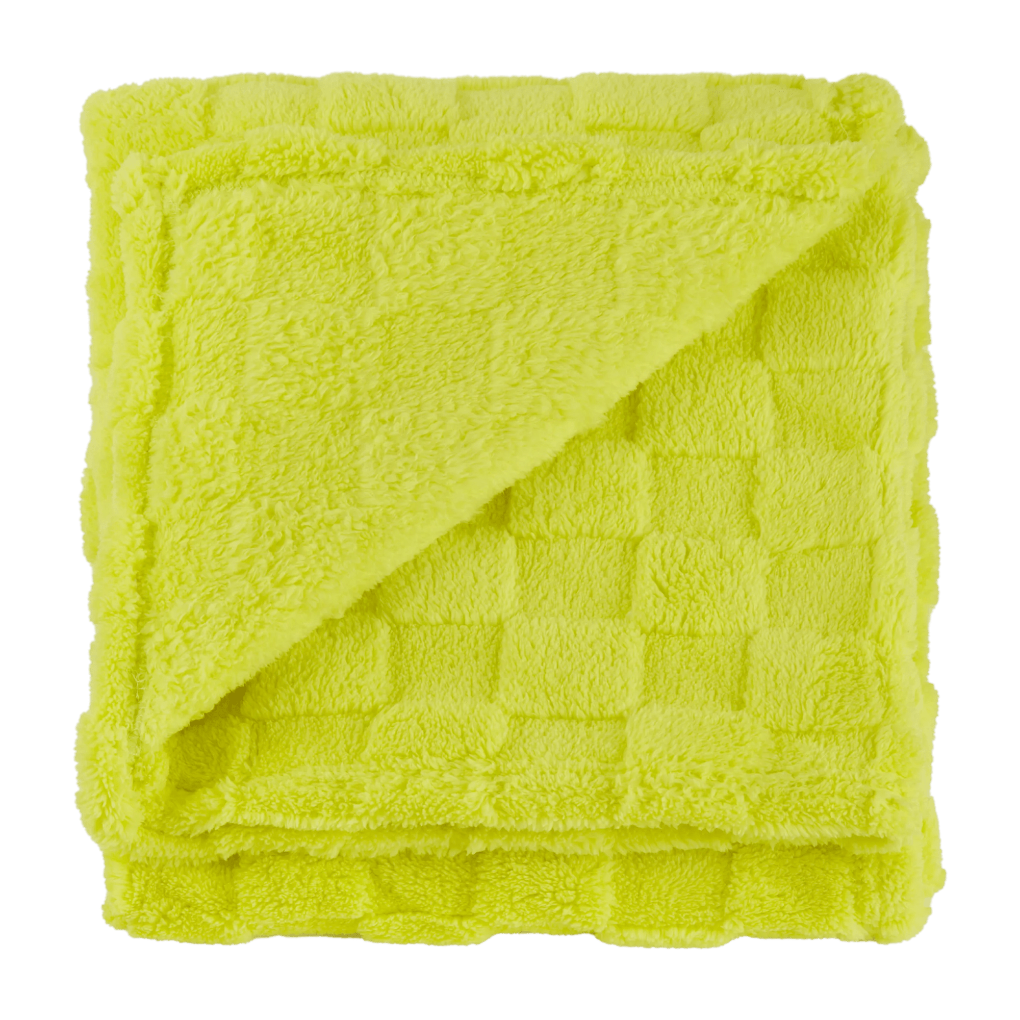 Jeté motif à carreaux en peluche Toyo
