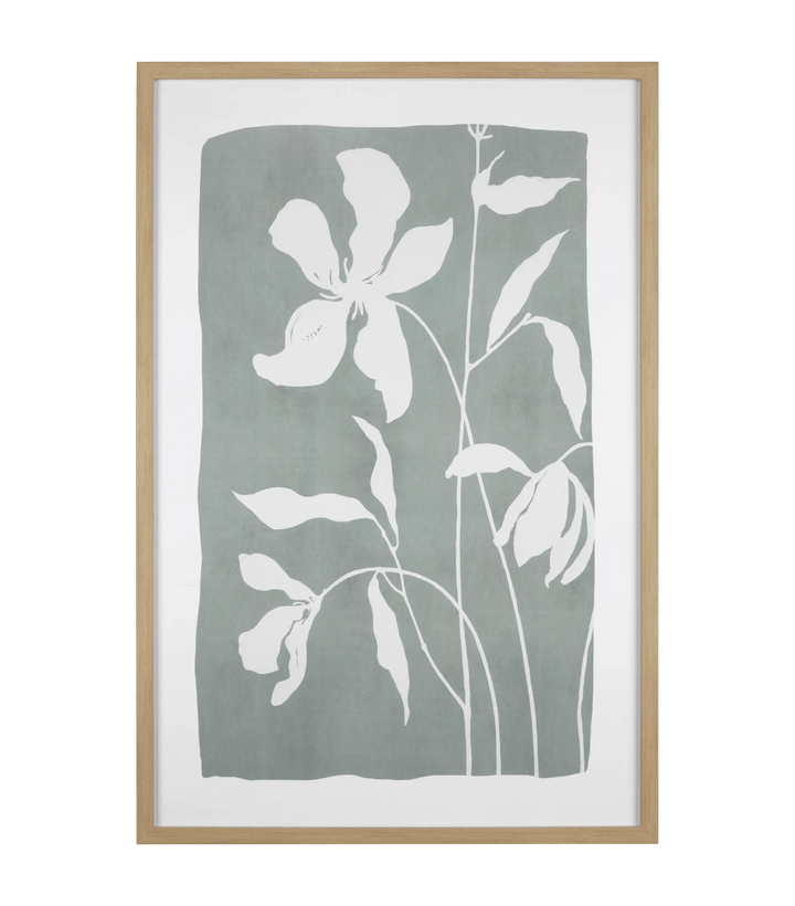 Simple Sage Stems Framed Art