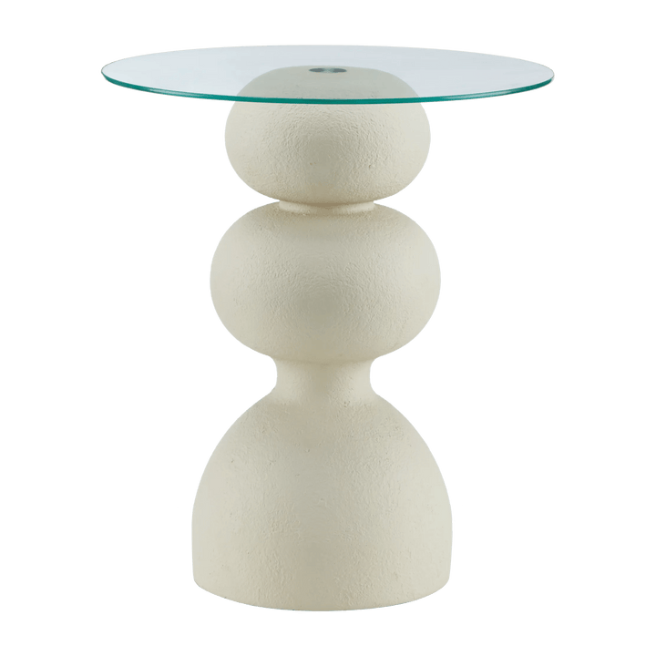 Side Table with Glass Top