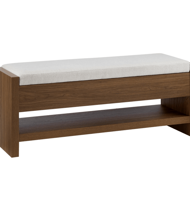 Banc en tissu et en bois