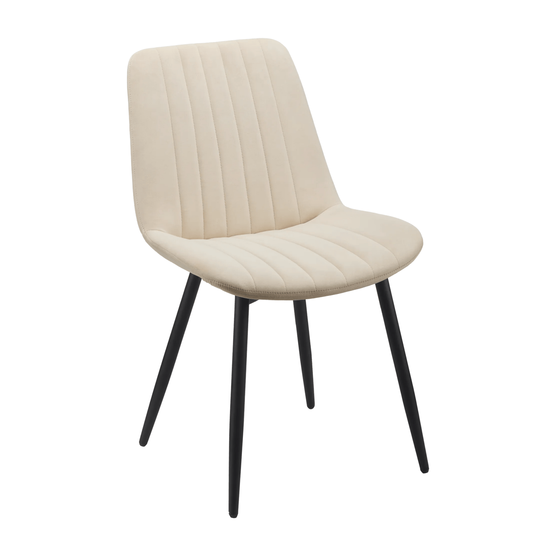 Chaise de salle à manger en tissu velours et métal
