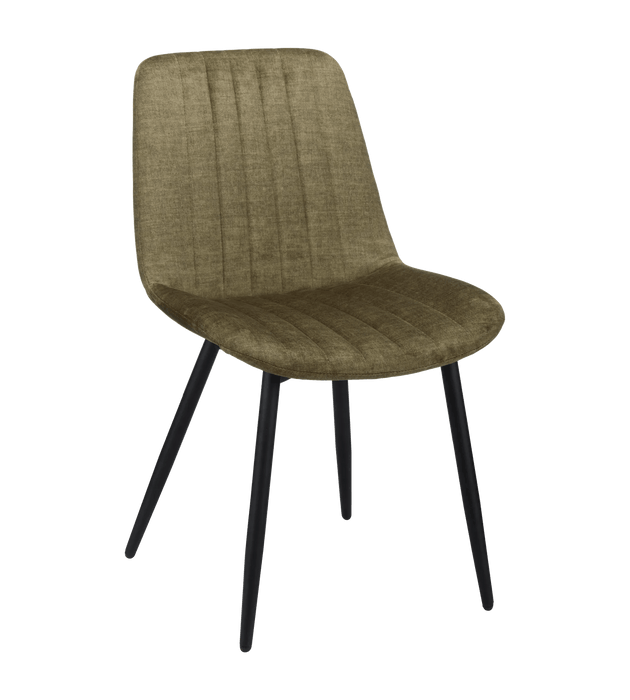 Velvet Fabric and Metal Dining Chair