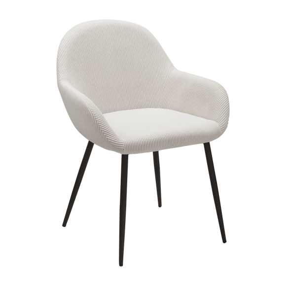 Chaise de salle à manger en tissu et en métal