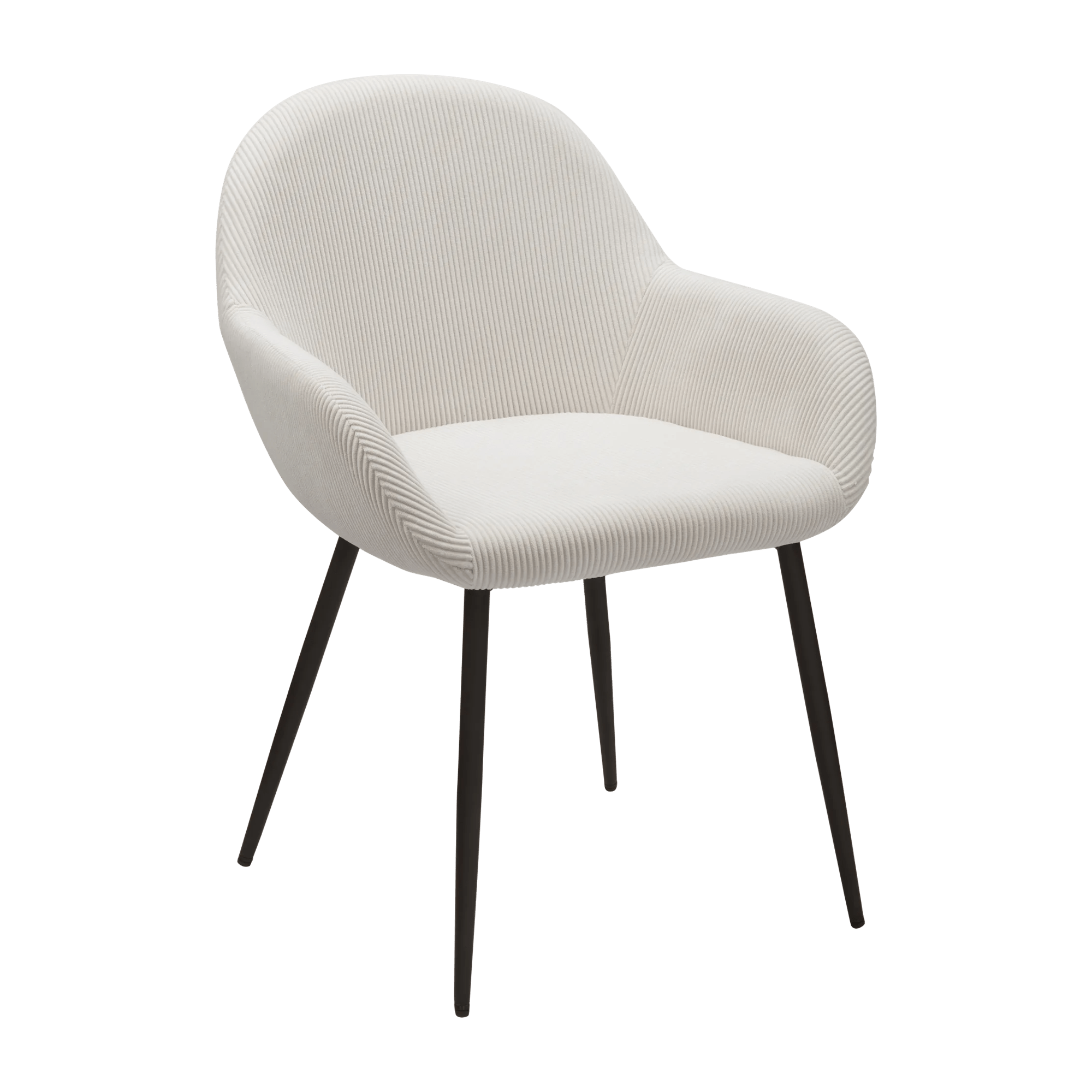 Chaise de salle à manger en tissu et en métal