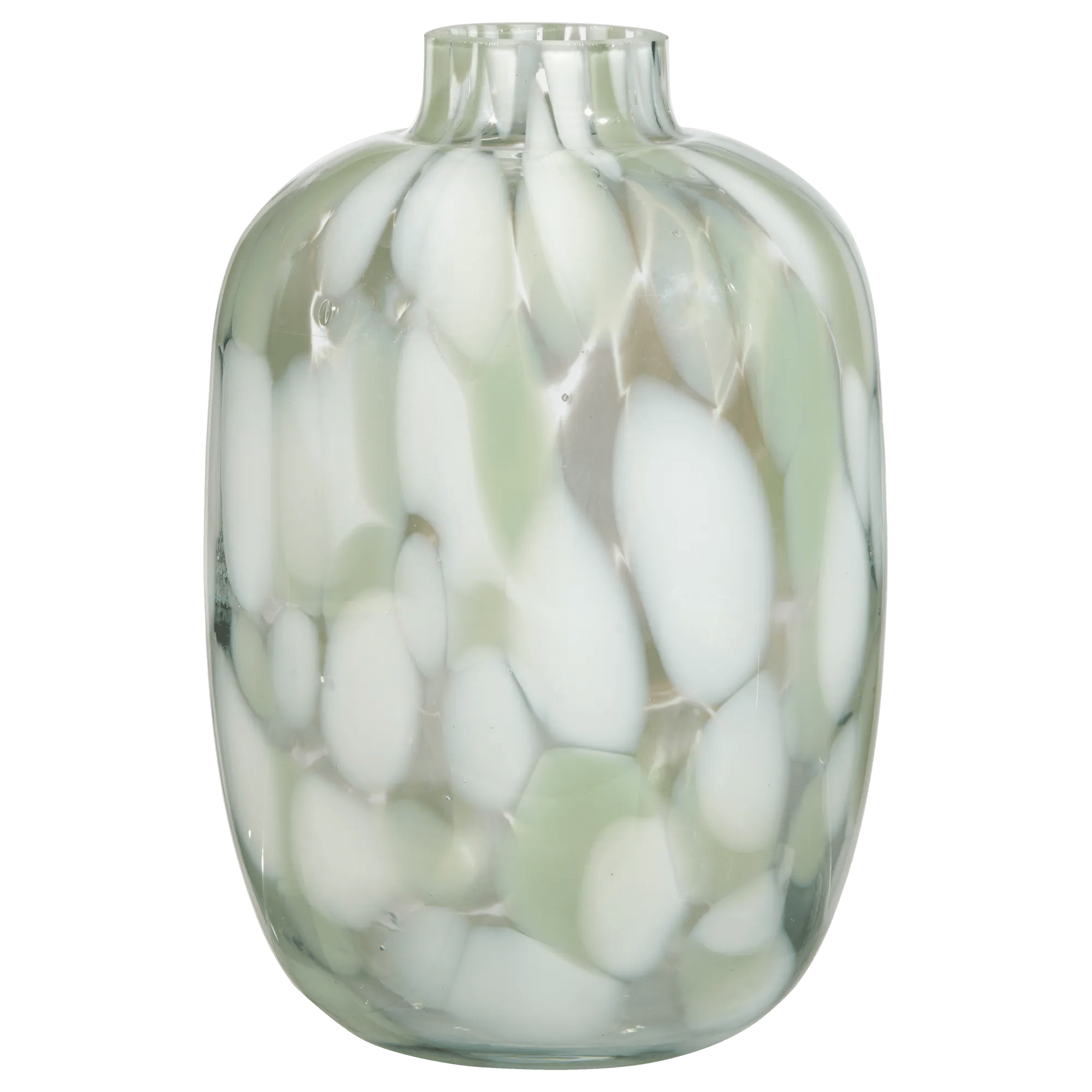 Vase de table en verre vert