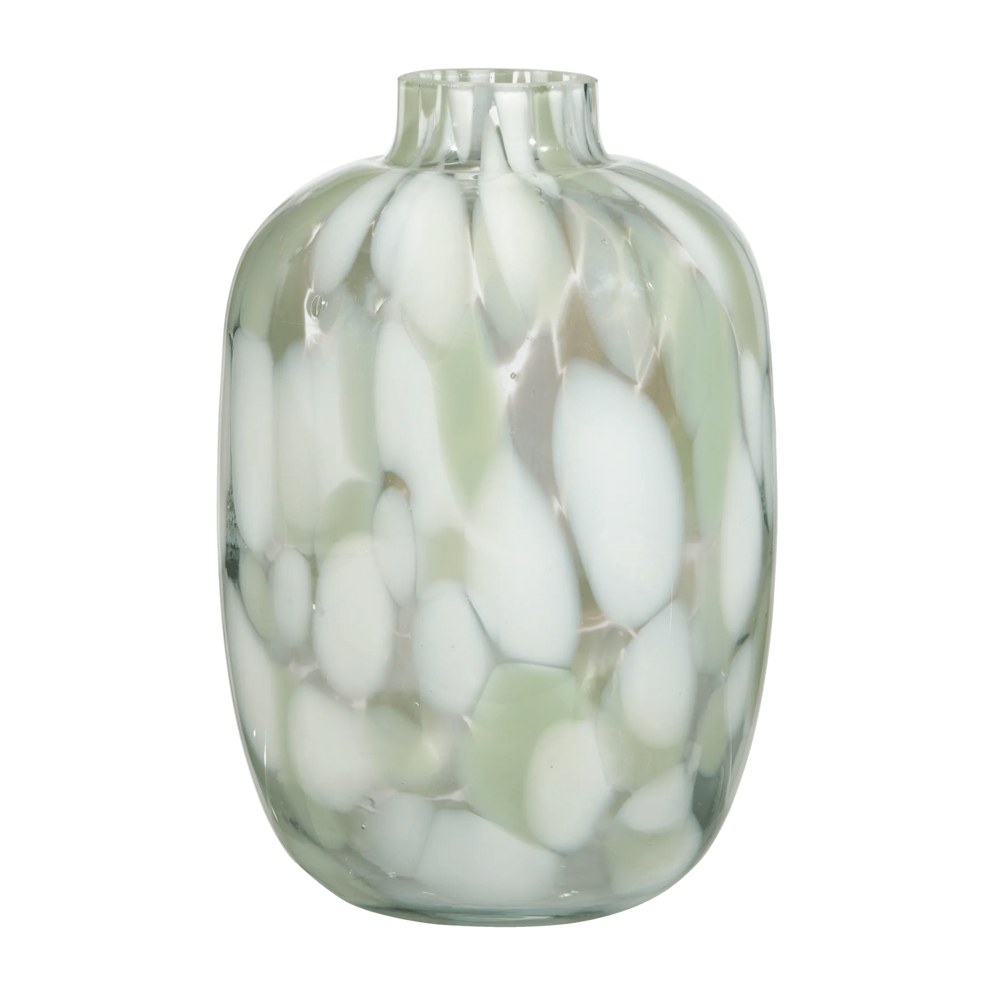 Vase de table en verre vert