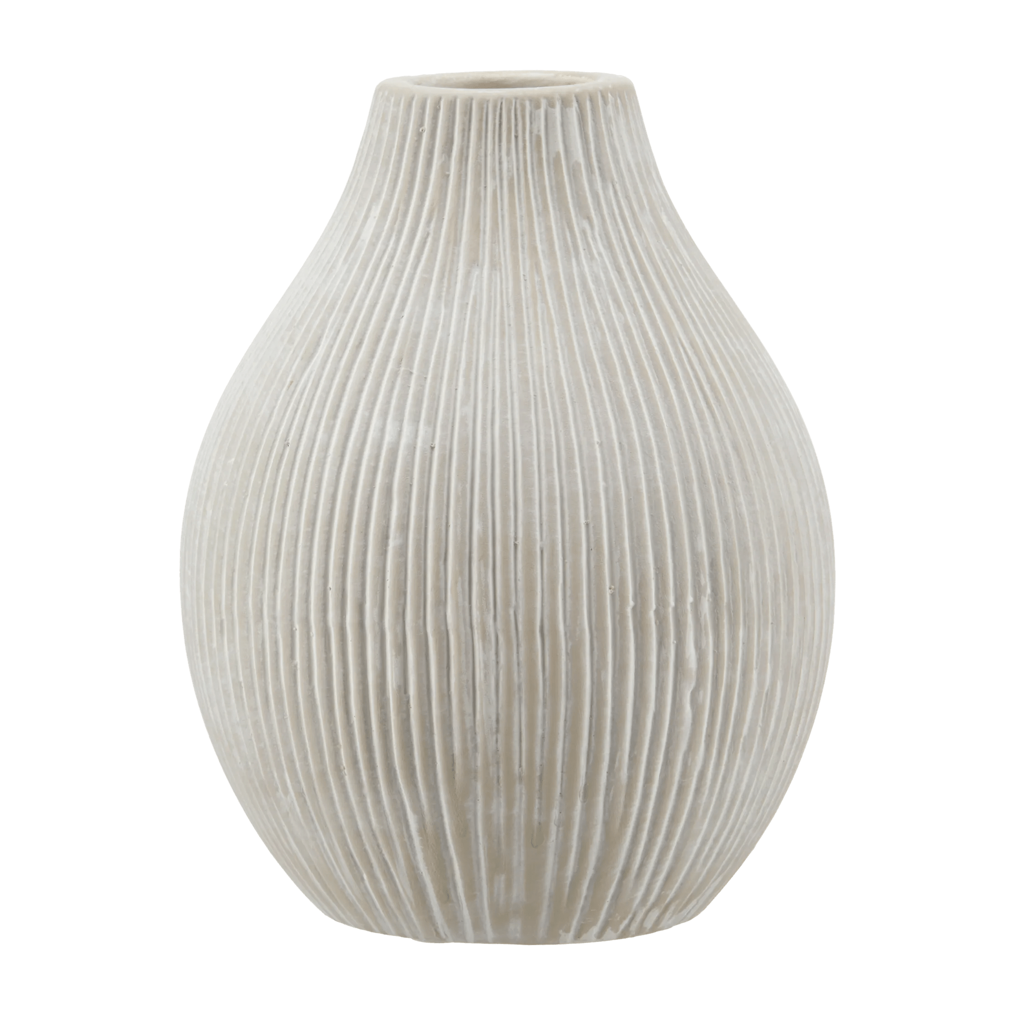 Vase de table en céramique à rayures