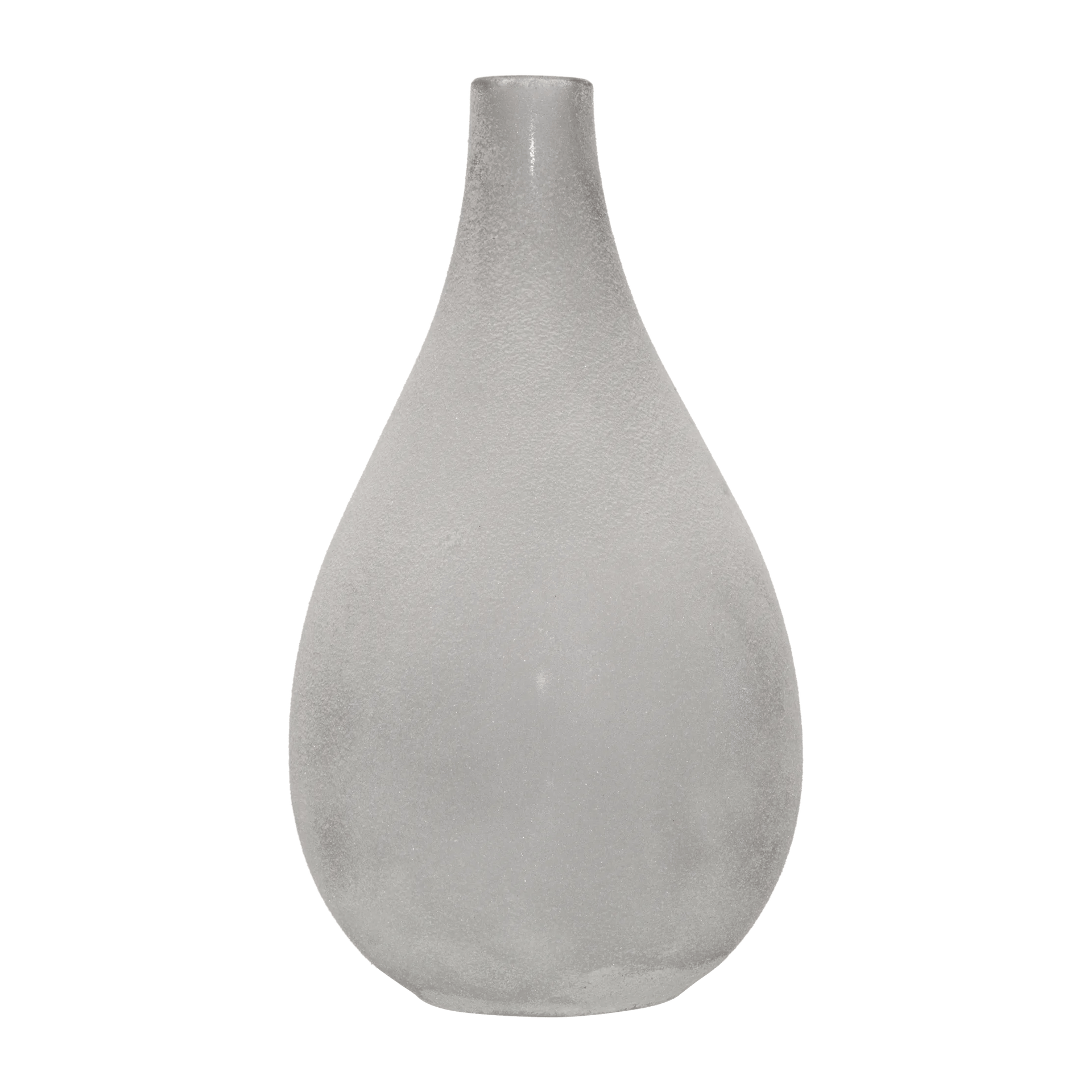 Vase de table en verre givré
