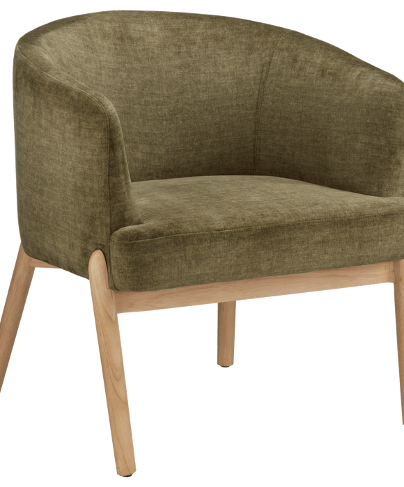 Chaise d'appoint en tissu et bois