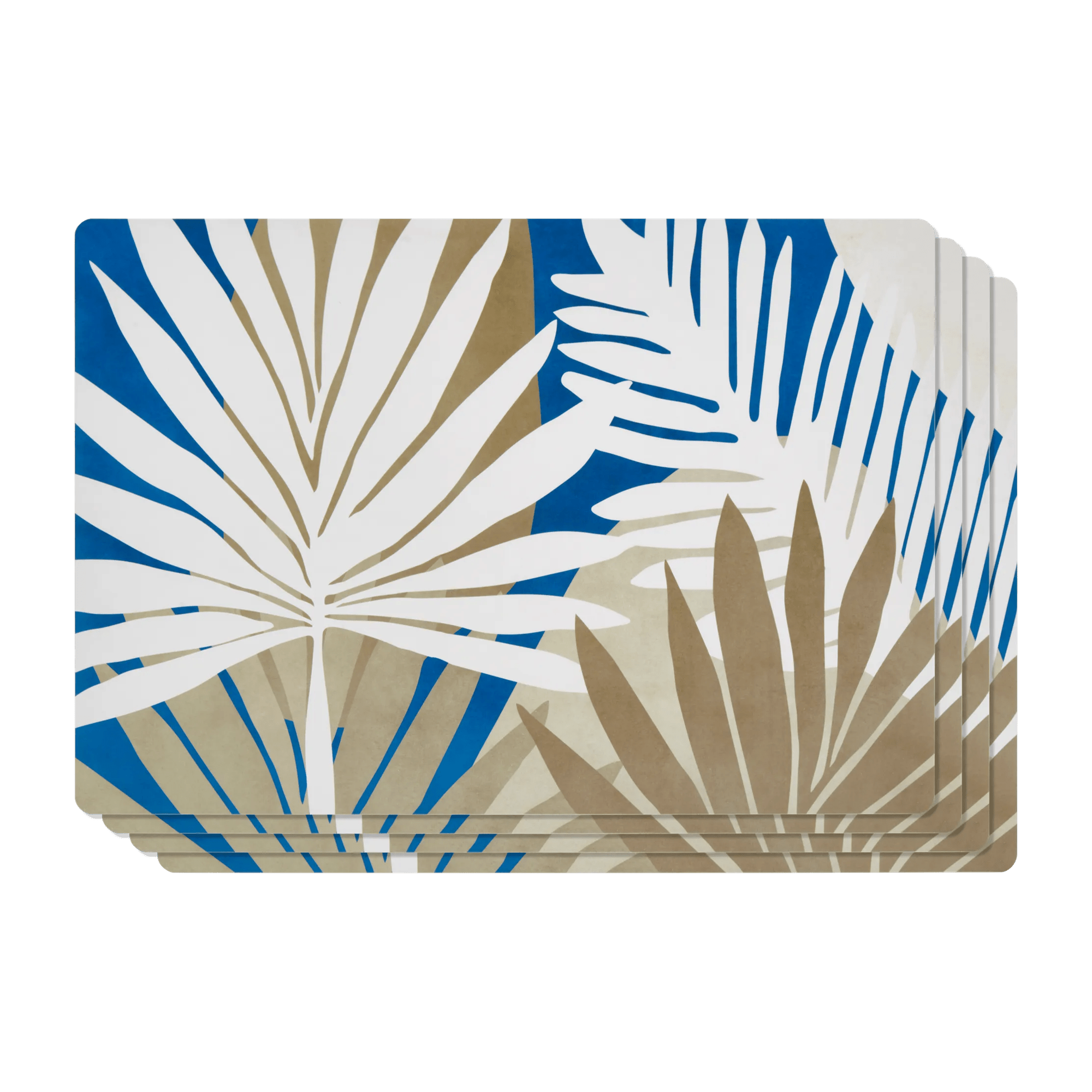 Ensemble de 4 napperons avec imprimé de feuilles