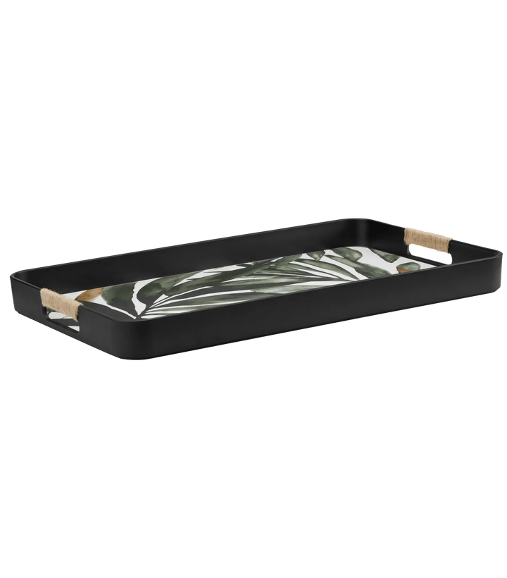 Serving Tray with Leaf Print