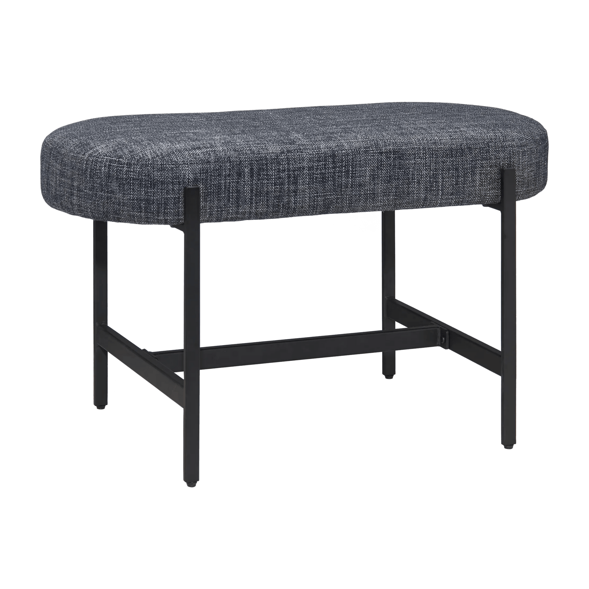 Fabric and Metal Bench