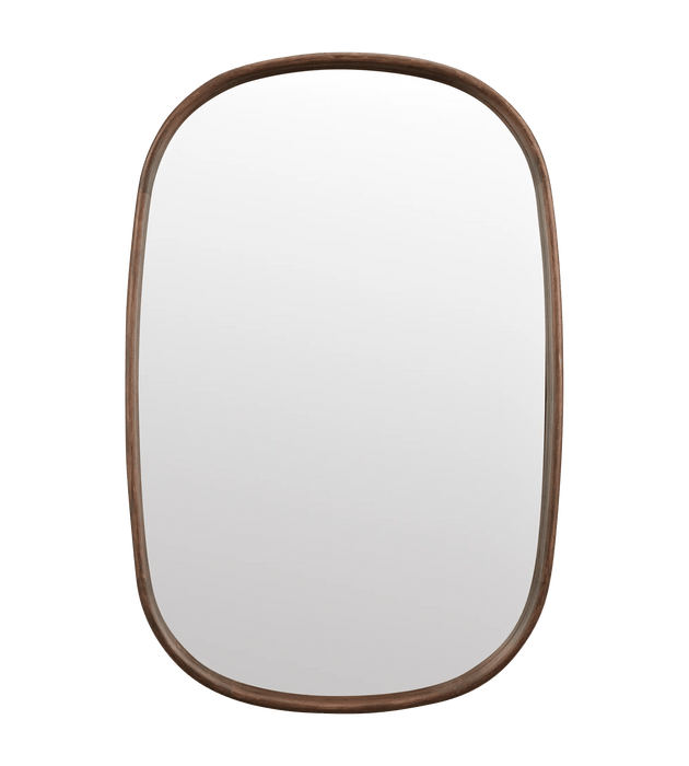 Miroir ovale en noyer