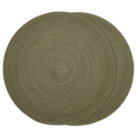 Ensemble de 2 napperons ronds Vert