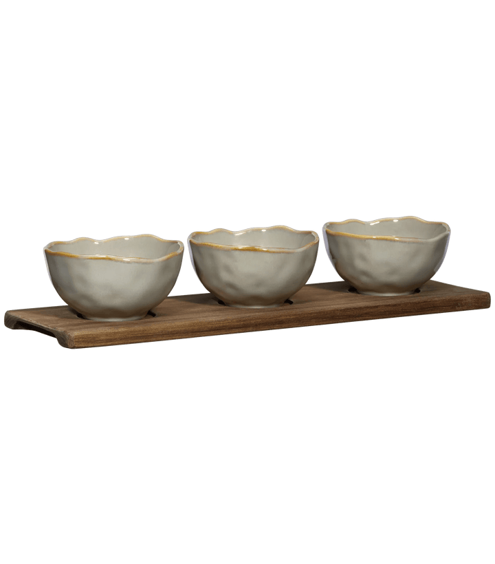 Ensemble de 3 bols avec plateau
