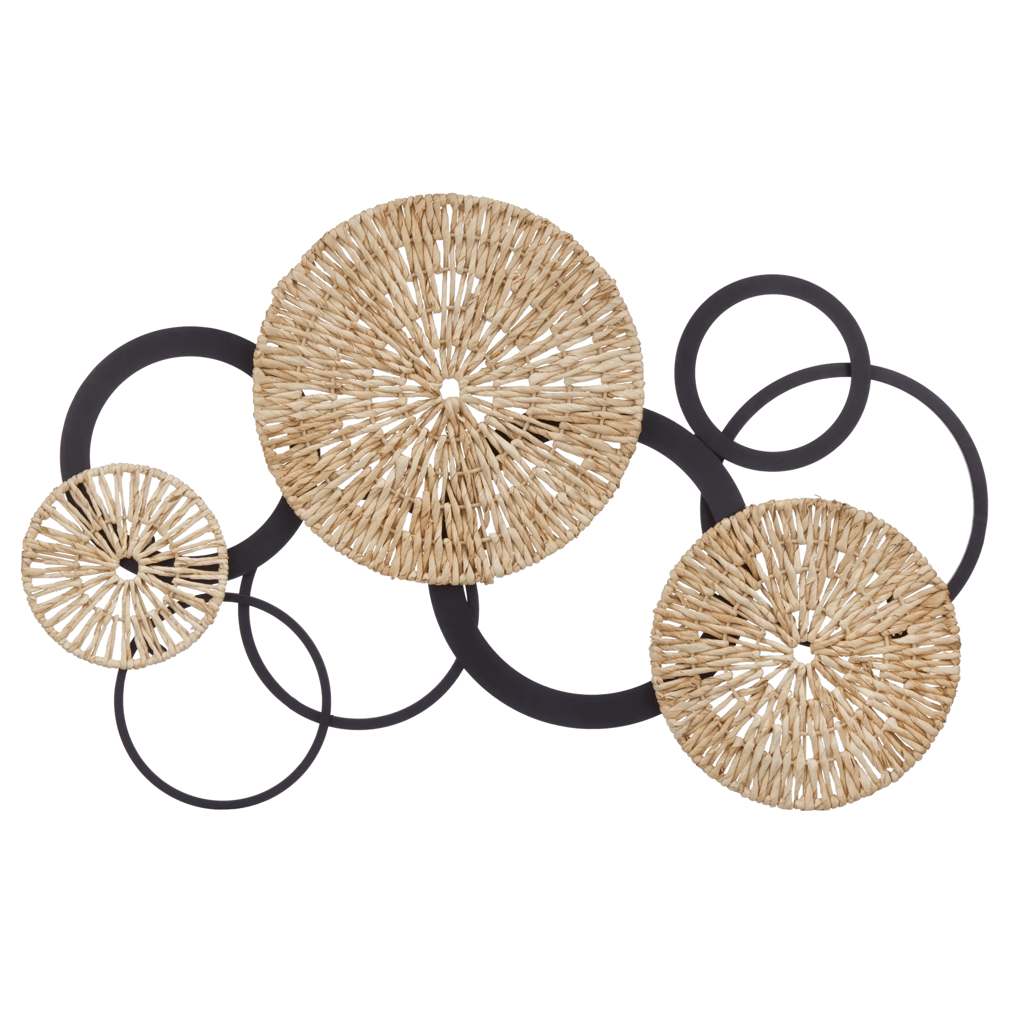Rattan and Metal Circles Wall Art – Bouclair