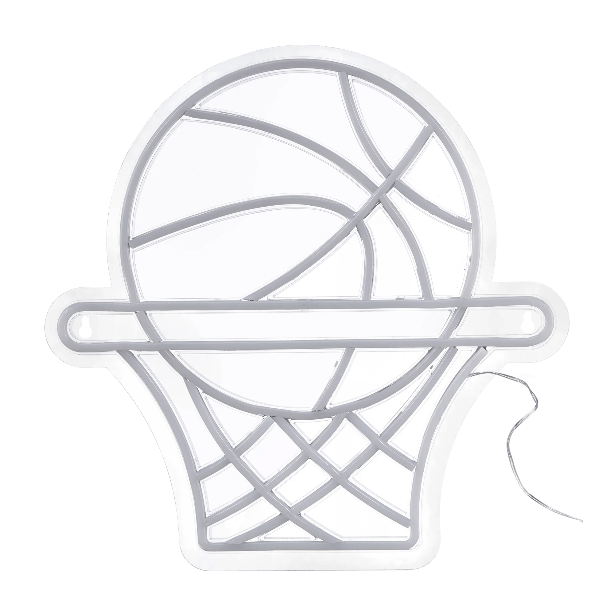 Déco murale néon basket-ball