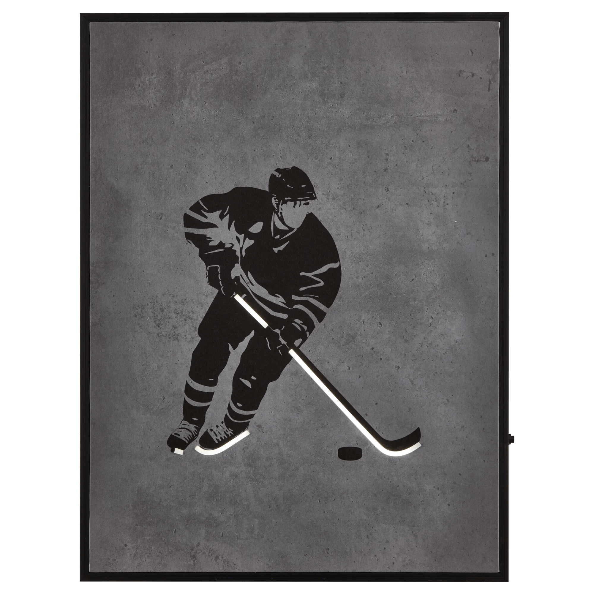 Décoration murale DEL joueur de hockey