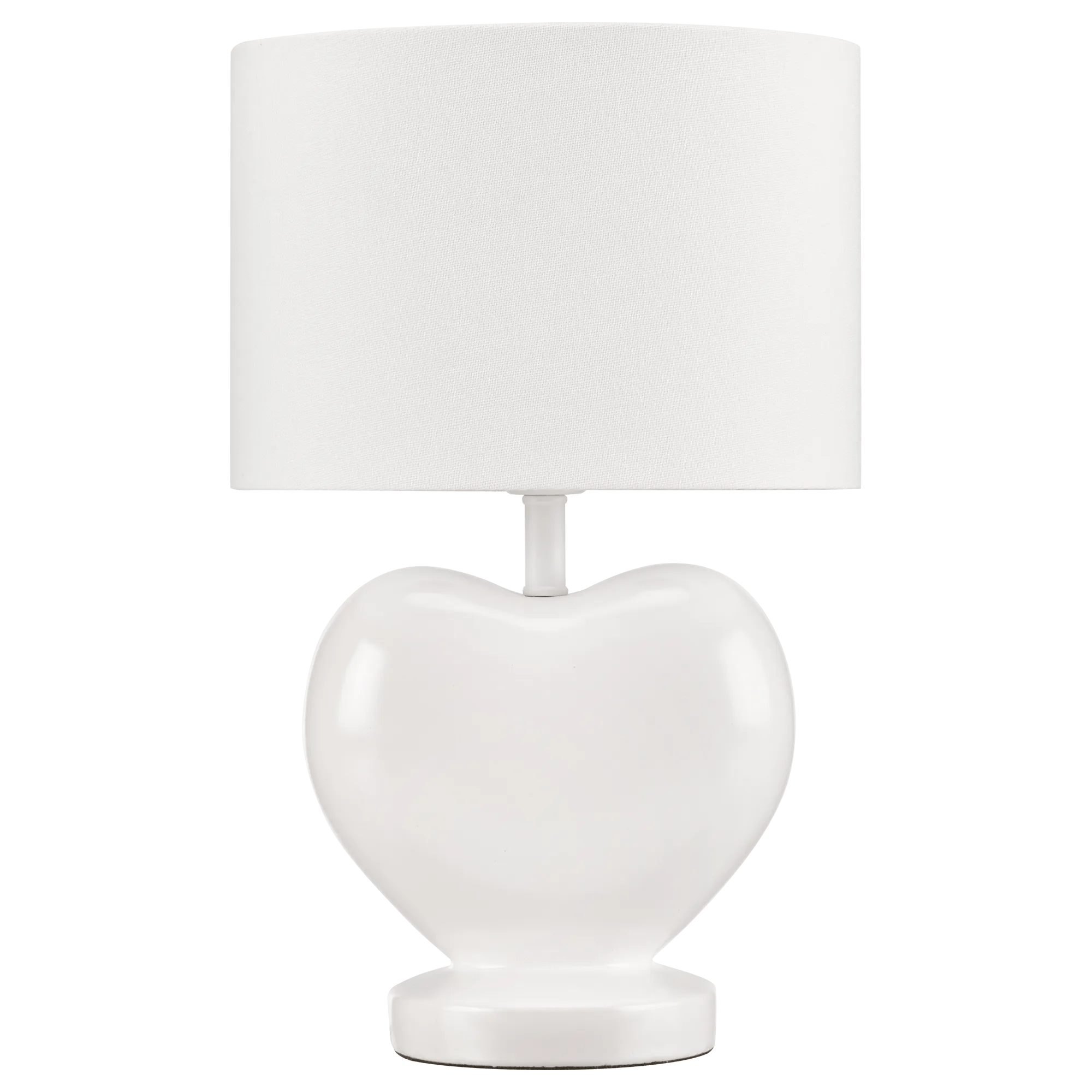 Lampe de table en forme de coeur blanc