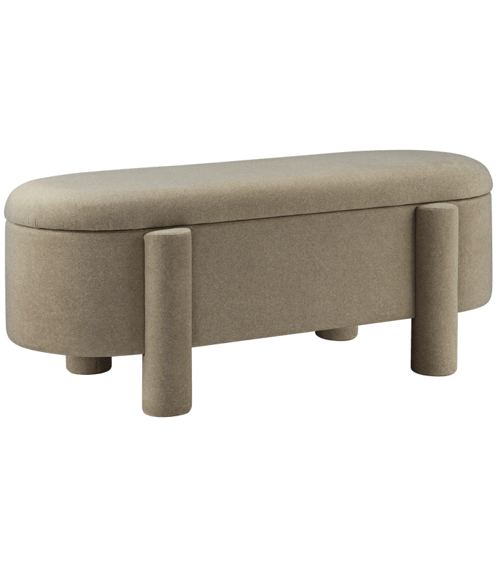 Banc en tissu avec rangement